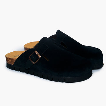 Plakton Clog – Bogey Black Suede